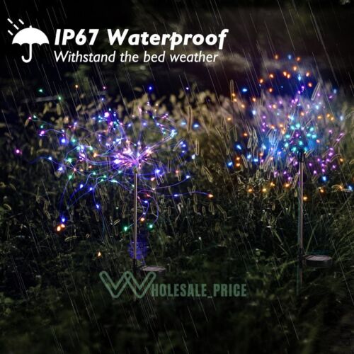 150 LED Solar Fire Flower Lights Outdoor Waterproof Path Lawn Garden Decor Lamp - Picture 13 of 58