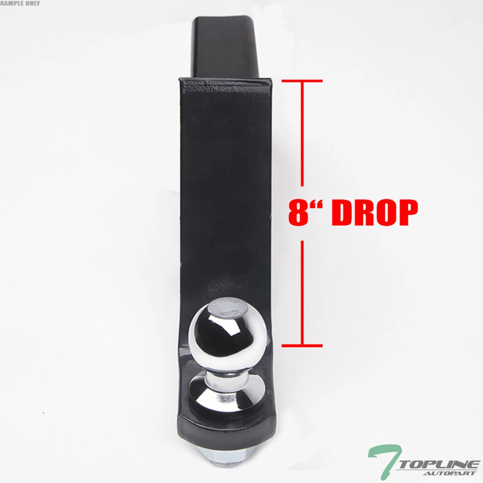 Topline 8" Drop Trailer Hitch Loaded Ball Mount With 2" Receiver For Land Rover Foto 4 de 4