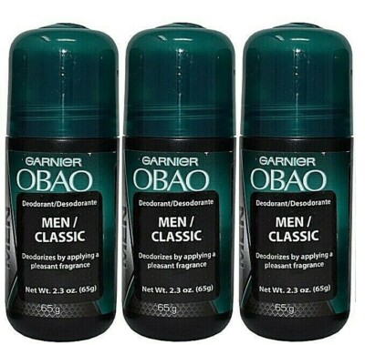 Garnier Obao Deodorant for Men Classic Fragancia Intensa, 65g (Pack of 3)