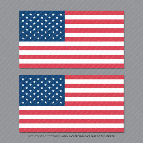 2 X American Flag Sticker Die Cut Decal America USA 150mm x 82mm - SKU2895 - Afbeelding 1 van 1
