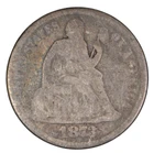 1873 Seated Liberty Dime - Arrows ~ AG