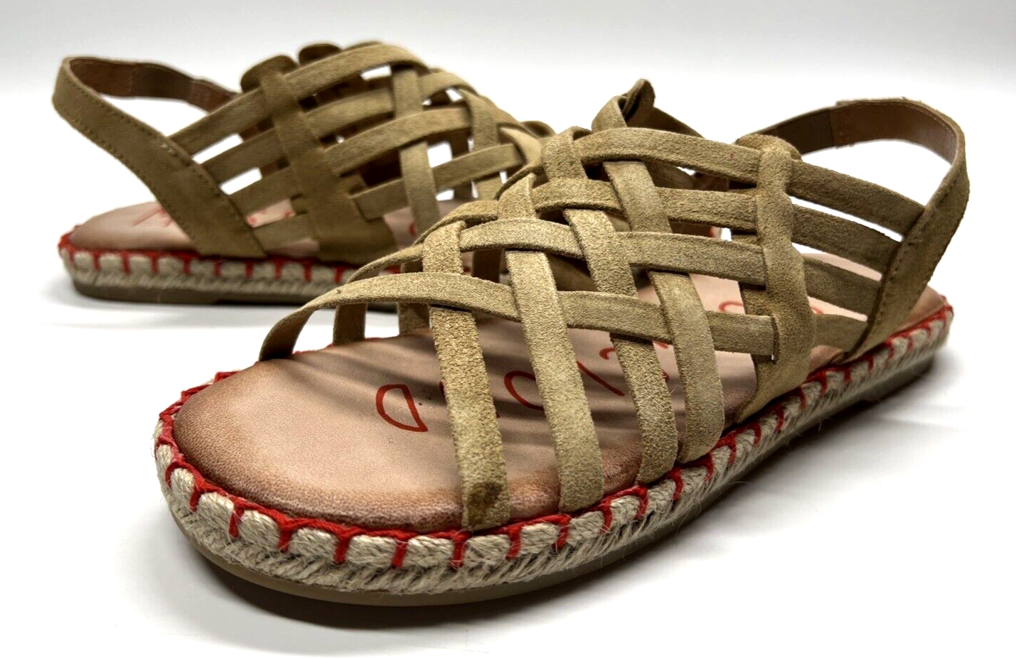 SAOLA Sandali Musse and Cloud donna US 8 marroni scamosciati cinturino suola comoda boho