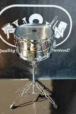 Gon Bops Banda Snare Drum 8.5" × 14" Stainless Steel - 12 Lugs (Tarola)