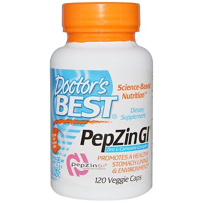 PepZinGl, Zink-L-Carnosin-Komplex - 120 pflanzliche Kappen - Dr's Best