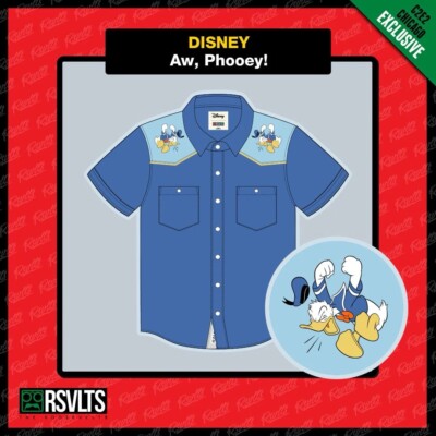 RSVLTS C2E2 2024 Exclusive Don Roper Disney Aw, Phooey! Donald Duck Shirt Medium