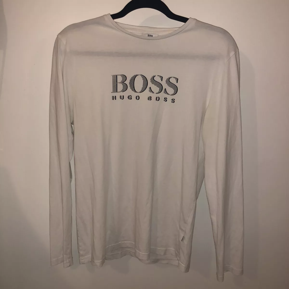 Hugo boss long sleeve 2024 t shirt white
