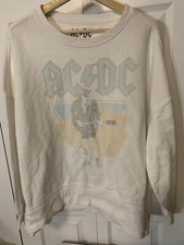 AC/DC Mens Sz XL Graphic Pullover Sweatshirt 78 World Tour White