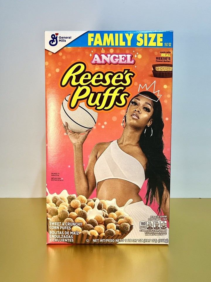 〽️New Limited Edition Reeses Puffs WNBA Angel Reese 1426 Unique Cereal ...