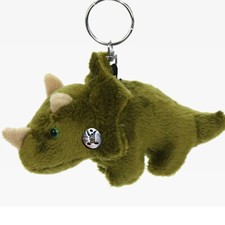 Dinosaur Keychain Triceratops Plush Dino Stuffed Animal Charm KAMBA
