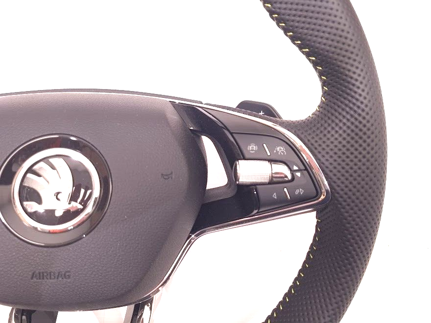 New orig MF Sportlederlenkrad SET+ABG RS FLAT for SKODA  