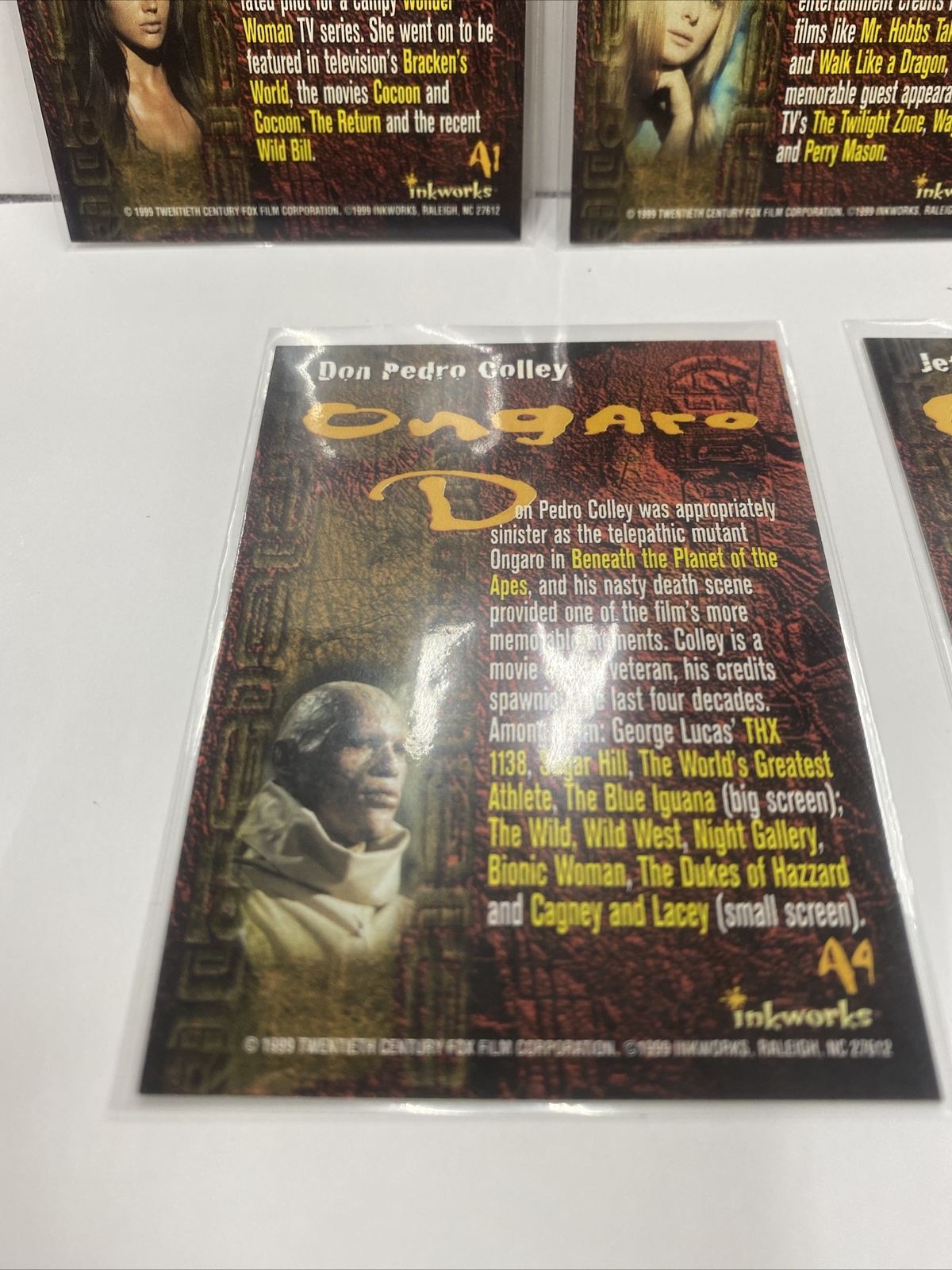 Planet of the Apes Archives Auto Card Set A1-5 Inkworks 1999 Nova Lisa Julius - Picture 10 of 11