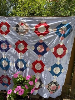 Vintage quilt top 65 x 79