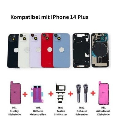 Rahmen Für iPhone 14 Plus Gehäuse Backcover Rückseite NFC Vormontiert Ersatzteil