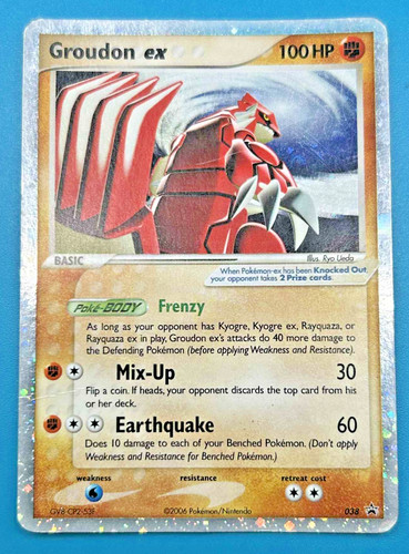 Pokemon TCG Groudon Ex 038 Black Star Promo Holo - HP/DMG Rare Vintage