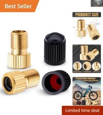 2 Pack Presta Valve Adapters with Rubber Seal for Secure, Leak-Proof Inflation