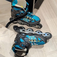 Oxelo ARBE2 Unisex Inline Skates EU 45 Blue Black Yellow Grey