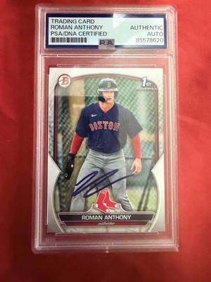 Roman Anthony Signed First Bowman Boston Red Sox Auto Autographed