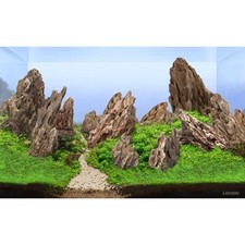 LANDEN Natural Dragon Stones 16lbs, 2 8 inches,7-8pcs for Aquascaping Terra...