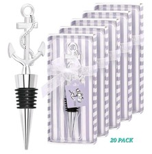 20 Pack Anchor Wine Stopper Nautical Theme Party Favors Birthday/Holiday/Wedding