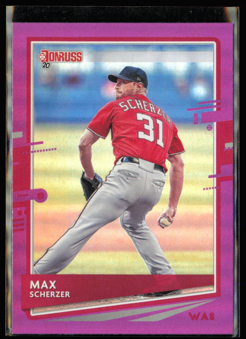 2020 Donruss #123b Max Scherzer Holo Pink : Washington Nationals