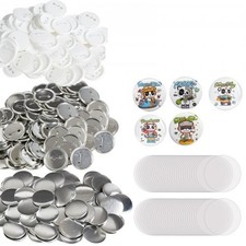 500 Sets 2.25 inch 58mm Pin Back Button Parts, DIY Round Button Badge Parts, Set