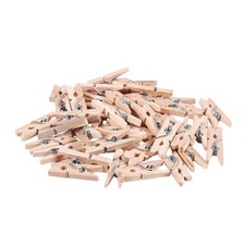 Wooden Clothes Photo Peg Clothespin Craft Clips 25mm 40pcs F1K65576
