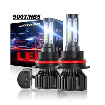 Pair HB5 9007 LED Headlights Light Hi-Low Beam 12000K Super Bright White Lamp