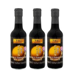 Salsa de soja Lee Kum Kee de doble fermentación 16,9 oz (paquete de 3)