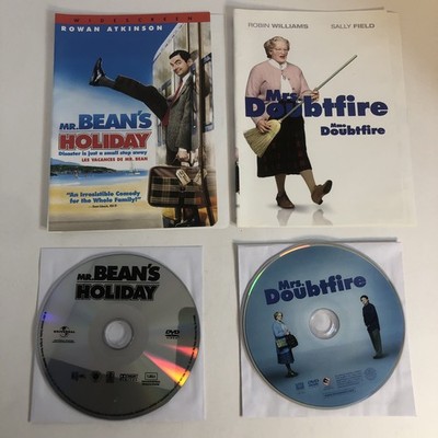 1993 Mrs. Doubtfire / 2007 Mr. Bean's Holiday  / 2xDVDs *NoCases*