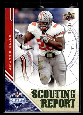 Chris Wells 2009 Upper Deck Draft Edition Card /50 #201