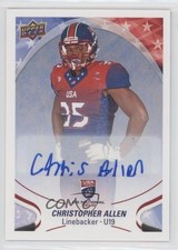 2017 Upper Deck USA Football Flag Wave Auto Christopher Allen #89 Auto d4e