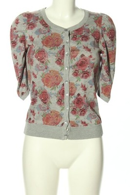 PROMOD Strickjacke Damen Strickbekleidung Gr. DE 34 hellgrau-pink-grün