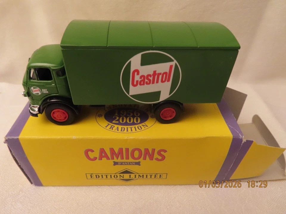 CORGI CAMIONNETTE KARRIER BANTAM BOXBACK 1952 - CASTROL - Photo 1/2