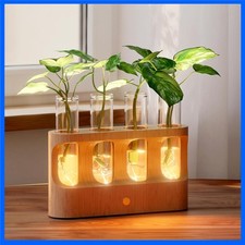 Rechargeable Retro Plant Propagation Station with Stepless Dimming LED Lights
