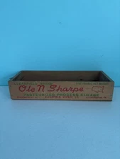 Vintage Clearfield Cheese Co Wisconsin Ole N Sharpe Wood Box
