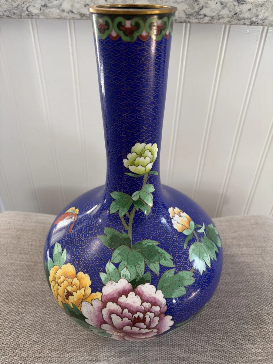 蝶と花の置物セット　ヴィンテージ Chinese Butterfly Vase Indiana Collectible Chinese Vases & Jars