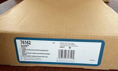 NEW CFG 76162 Slate Polished Chrome 1 Handle Pulldown Kitchen Faucet B150