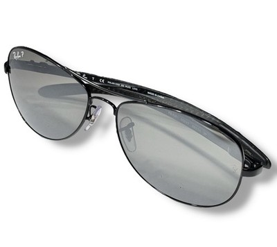 Ray Ban RB8301 002/K7 Black Polarized Gray Silver Mirror