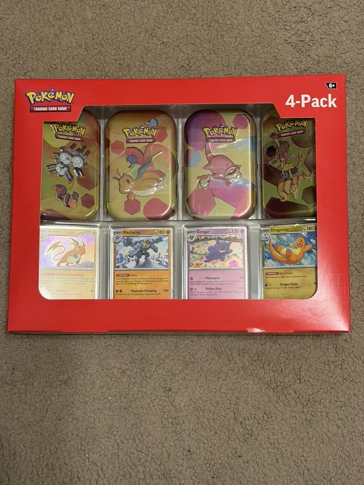 Pokémon TCG Scarlet & Violet 151 Mini Tin 4-Pack Lot 2 Sam’s Club Sealed - Image 2 of 4