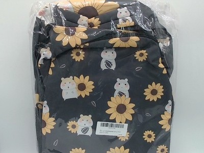 MCHIVER School Backpack Hamster And Sunflower Bookbag Boys Girls Travel Bag