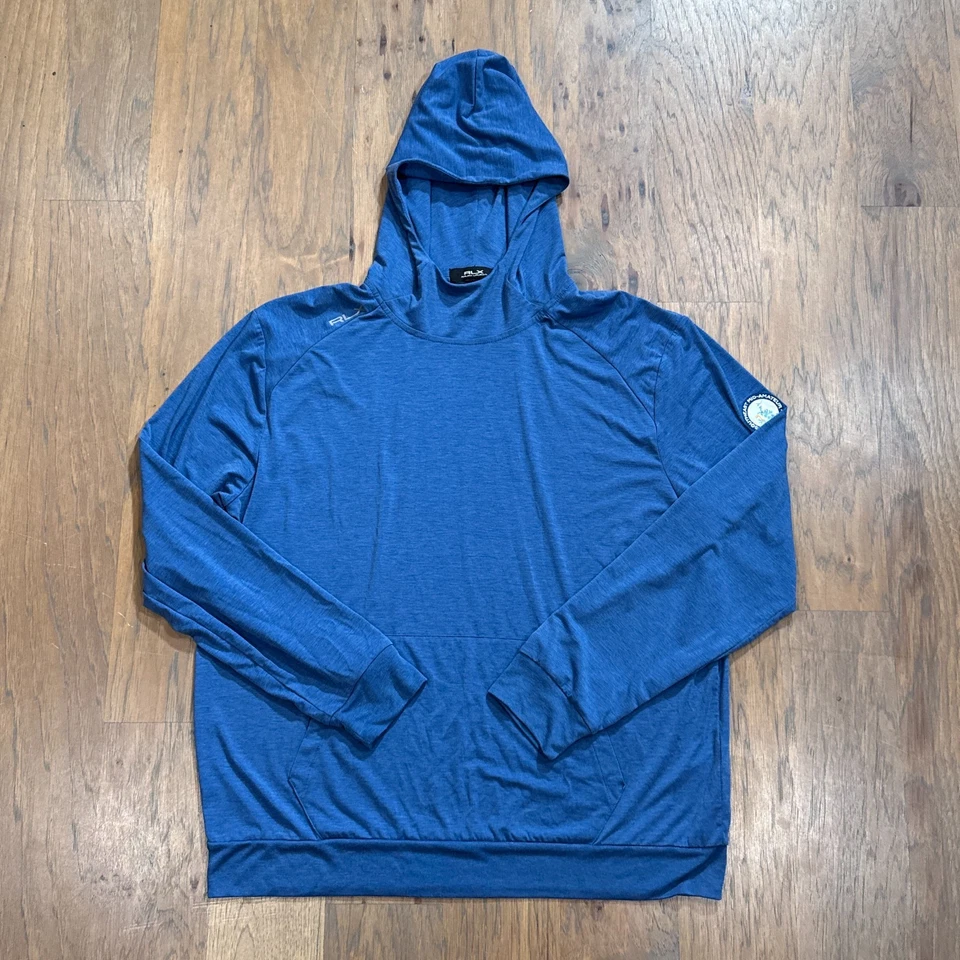 Ralph Lauren Sudadera con Capucha Para Hombres XL Azul Ligera RLX Rendimiento Elastizada Golf Preppy Foto 2 de 4