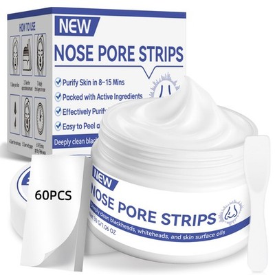 Mitesser Entferner Maske, 63 Stück Black Head Strips für 30g (1er Pack) 