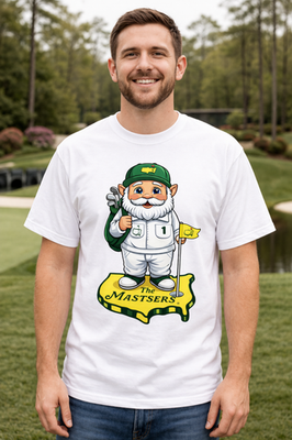 The Masters Gnome Novilty T Shirt . Size (L) Large 100% Polyeste