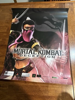 Mortal Kombat Deception Store Display Promo Poster 22 X 28 Mileena Xbox PS2 Rare