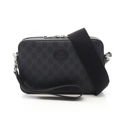 GUCCI GG Supreme Crossbody Shoulder Bag 70346892THF1000 Canvas Black NEU