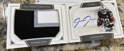 Panini 2019 National Treasures Josh Jacobs Rookie Patch Auto Booklet /49 Raiders