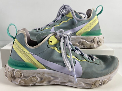 Uk 4 Nike React Element 55 Damen Laufschuhe grün Ocean Cube BQ2728-301