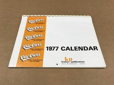Vintage 1977 Krause Publications 12-Month Vehicle Calendar