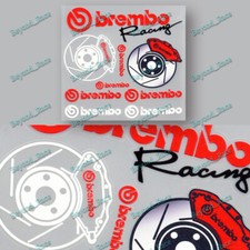 9pcs Set Brembo Decal Sticker Vinyl Caliper Brake White Heat Resistant