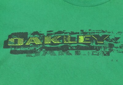 【OAKLEY】00sロゴ刺繍・バッジ半袖シャツ　カーキ系　Y2K　テック系 a54c4acbcaa2953b266a6c1de9d3af
